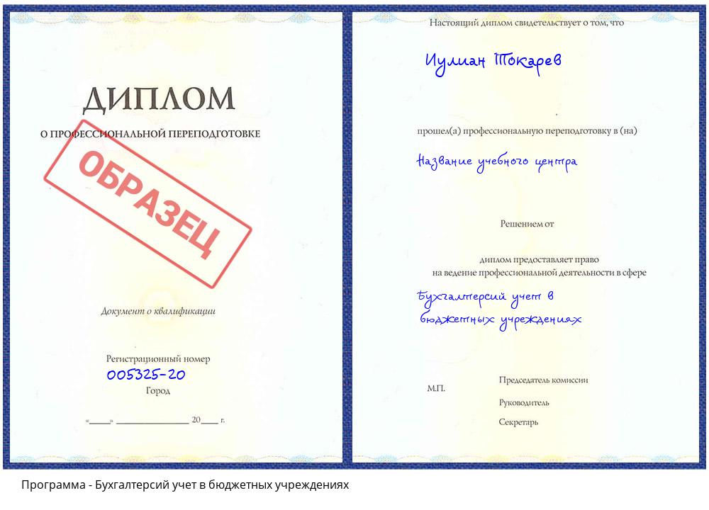 Бухгалтерсий учет в бюджетных учреждениях Саяногорск